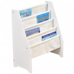 Biblioteca Etajera Alba- White Stars pentru carti si reviste - rafturi din panza si MDF Liberty House Toys OnlyToys